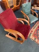 Two Retro Bentwood Rocking Chairs