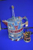 Large and Small Hand Painted Barge Ware Water Cans