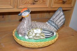 Pottery Chicken Egg Dish