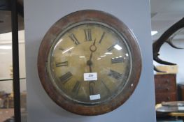 Victorian Mahogany Framed Office Clock (somewhat distressed)