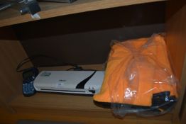 *Label Printer, Rexel laminator, and a Quantity of Cloths