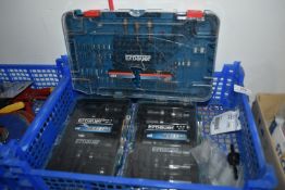 *Box of Part Erbauer Socket and Drill Bit Sets