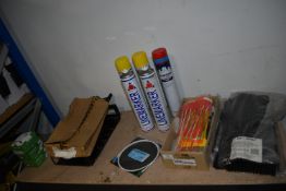 *Contents of Shelf to Include Line Markers, Wood Screws, Emergency Wrap, etc.