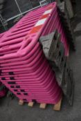 *Twenty-One Pink Plastic Barriers