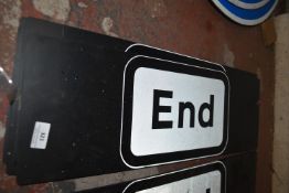 *Seven Rectangular End Signs