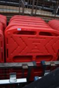 *Quantity of Red Plastic Barriers