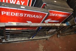 *Two Left and Two Right Pedestrians Signs