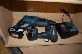 *Makita SDS Drill, Impact Drill, and Battery Charger