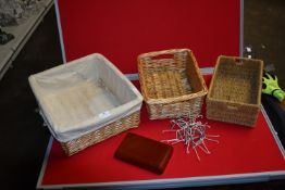 Three Baskets, Plate Hangers, etc.