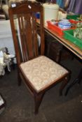 Slatback Dining Chair with Upholstered Seat