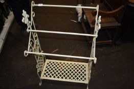 White Painted Metal Plant Rack
