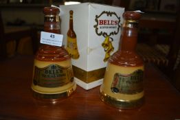 Two Bell’s Scotch Whisky “The Celebration Scotch” Decanters (unopened)