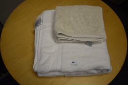 *Two White Towels and One Small Beige Towel