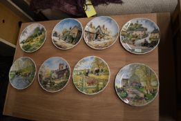 Eight Royal Doulton Village Life Series Plates