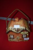 Novelty Cottage Biscuit Barrel with Handle