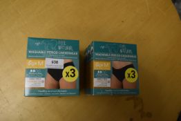 *Washable Period Underwear Size: M 6pk