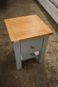 Single Drawer Bedside Table with Pine Top 46x36x36cm