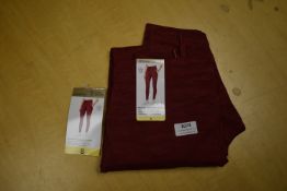 *Mondetta Red Brushed Jacquard Leggings Size: S