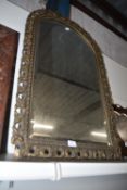 Carved Wood Framed Arch Mirror