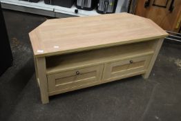 Lightwood Effect TV Stand with Two Drawers and One Shelf 112x45x55cm