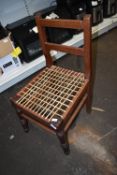 Wood Framed Side Chair with Leather Strings