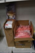 Four Boxes of Disposable Aprons, and a Box of Gloves