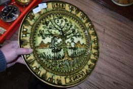 16” Decorative Plate Depicting Adam & Eve 1968