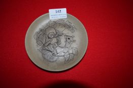 Poole Pottery Engraved Dish