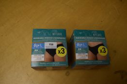 *Washable Period Underwear Size: L 6pk