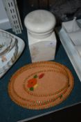 Hornsea Pottery Canister/Jar, and Cork Placemats