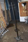 180cm Black Metal Hat, Coat & Umbrella Stand