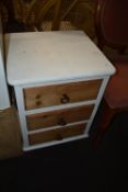 Three Drawer Bedside Unit