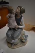 Nao Figurine of a Lady with Child