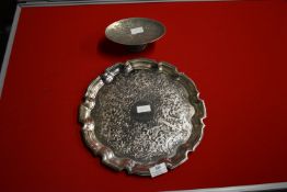 Silver Plated Tray and a Dish