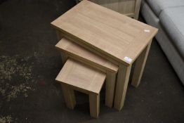 Lightwood Effect Nest of Three Tables