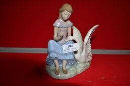 Nao Figurine of a Girl with a Swan