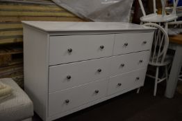 White Six Drawer Unit 89x46x145cm
