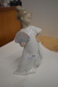 Nao Figurine of a Young Girl with a Fan