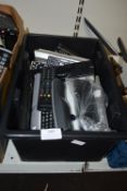 Box of Various Remote Controls