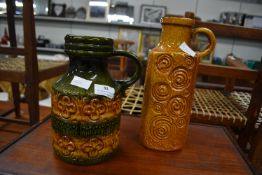 Pair of West German Pottery Jugs