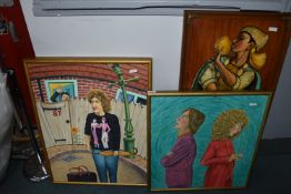 Three Framed Paintings