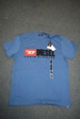 Diesel Denim Division Blue T-Shirt Size: L