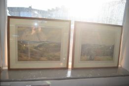 Pair of Watercolour Landscapes by E.G. Houseman