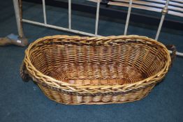Wicker Basket with Ropework Handles
