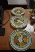 Eight Royal Doulton Autumnn Morn Dinner Plates
