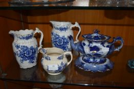 Blue & White Pottery Teacups and Jugs etc.