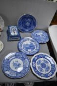 Blue & White Decorative Pottery Including Spode etc.