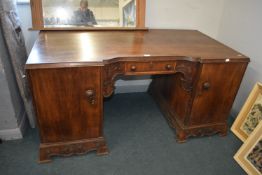 Mahogany Desk with Carved Detail