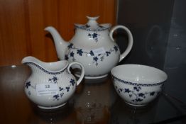 Royal Doulton York Town Teapot, Cream Jug, and Sugar Bowl