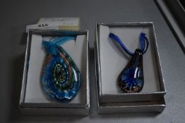 Two Hand Crafted Pendants